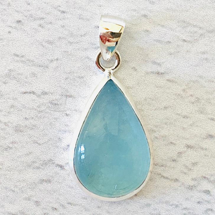 Aquamarine Sterling Silver Pendant