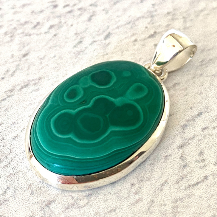 Malachite Sterling Silver Pendant