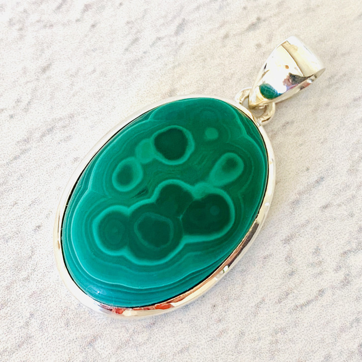 Malachite Sterling Silver Pendant