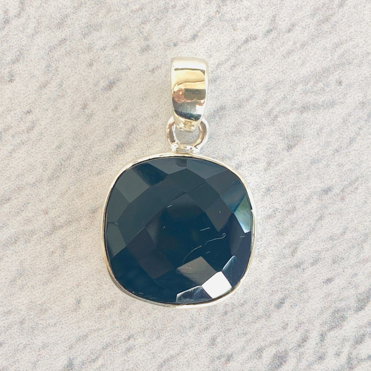 Black Onyx Sterling Silver Pendant