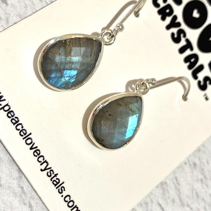 Labradorite Sterling Silver Earrings 