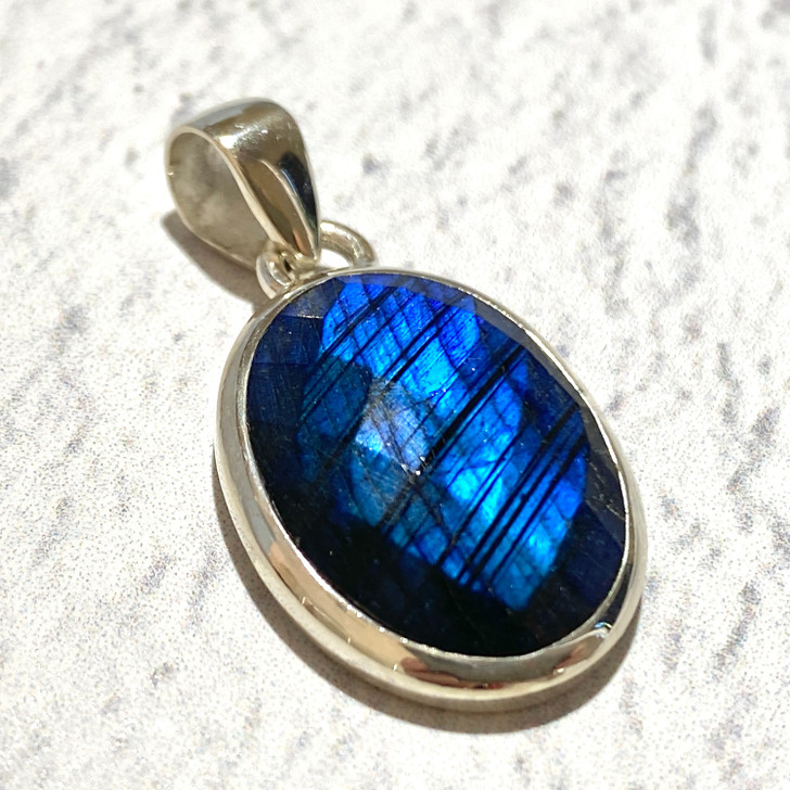 Labradorite Sterling Silver Pendant 