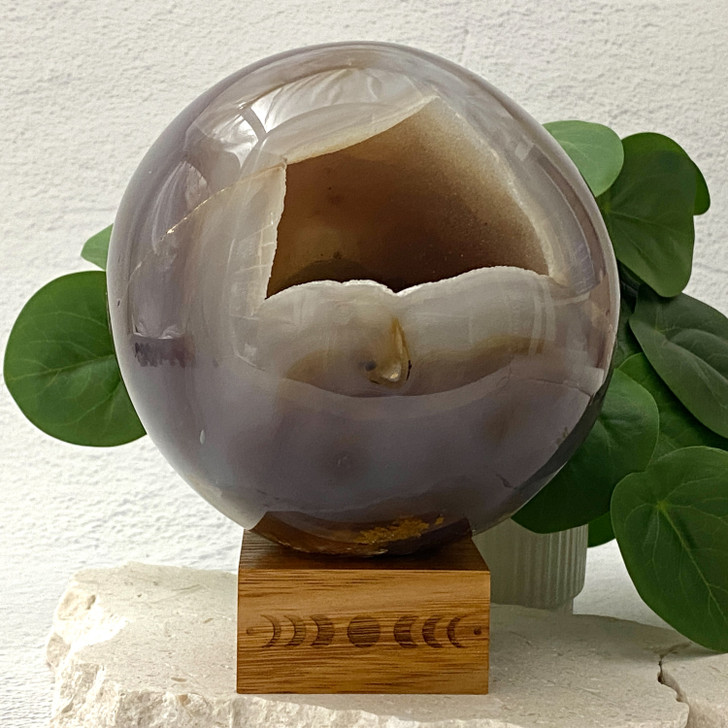 Quartz Druzy Agate Geode Sphere 13cm