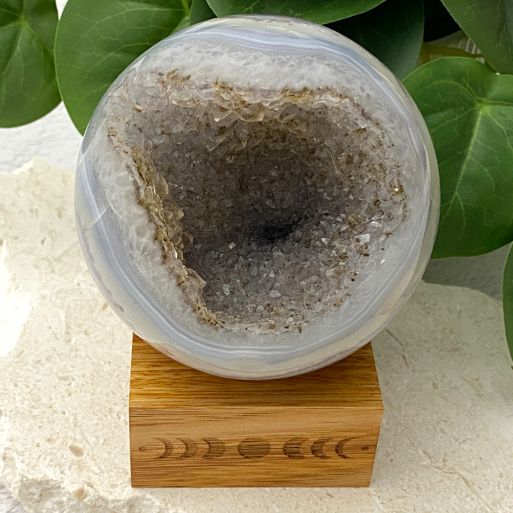 Quartz Druzy Agate Geode Sphere 9cm