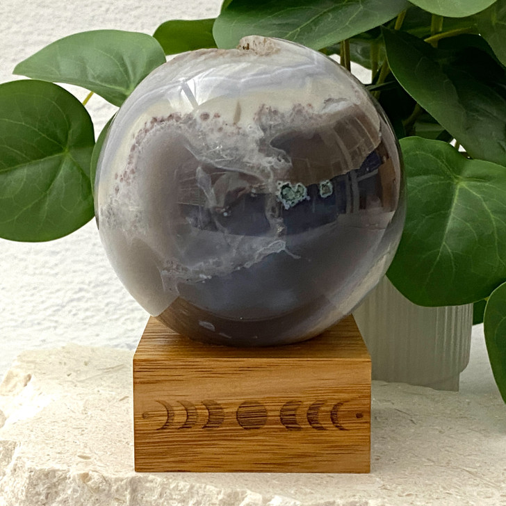 Quartz Druzy Agate Geode Sphere 9cm