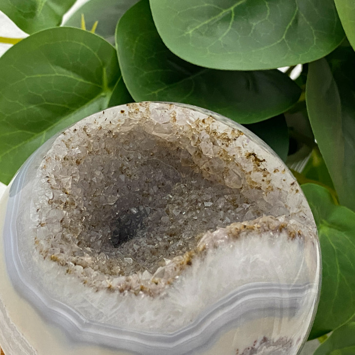 Quartz Druzy Agate Geode Sphere 9cm