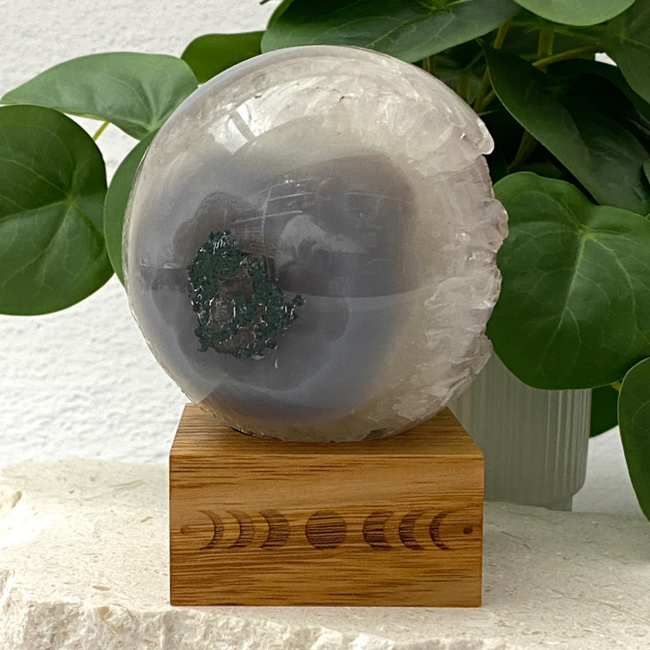 Quartz Points Agate Geode Sphere 8.9cm