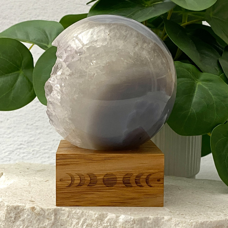 Quartz Points Agate Geode Sphere 8.9cm