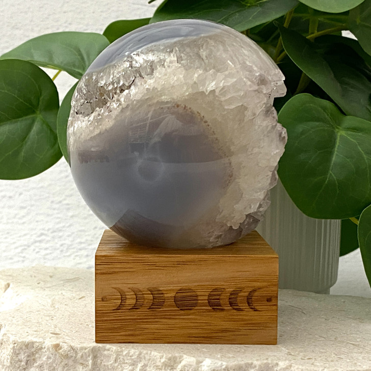 Quartz Points Agate Geode Sphere 8.9cm