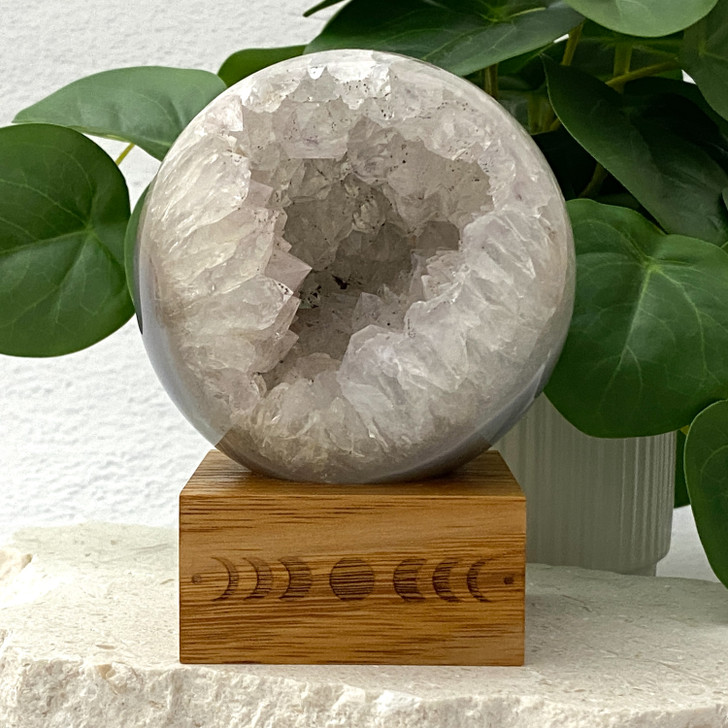 Quartz Points Agate Geode Sphere 8.9cm