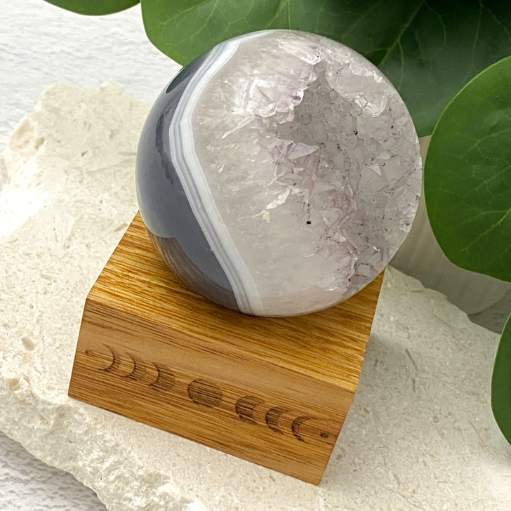 Quartz Points Agate Geode Sphere 6.6cm