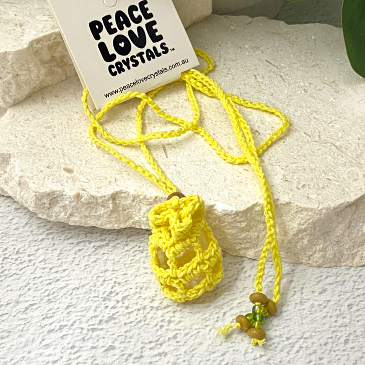 Crochet Crystal Keeper Necklace Pouch