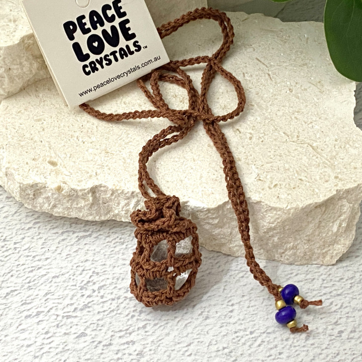 Crochet Crystal Keeper Necklace Pouch