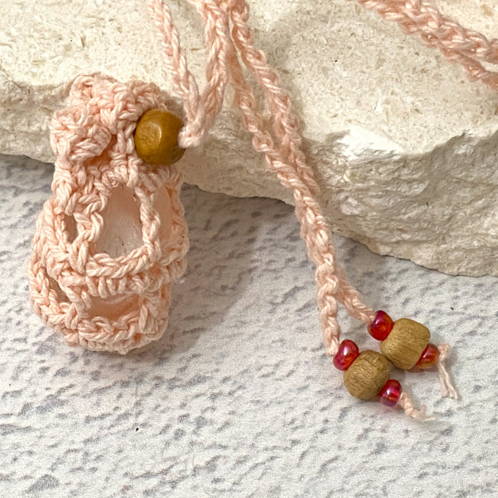 Crochet Crystal Keeper Necklace Pouch