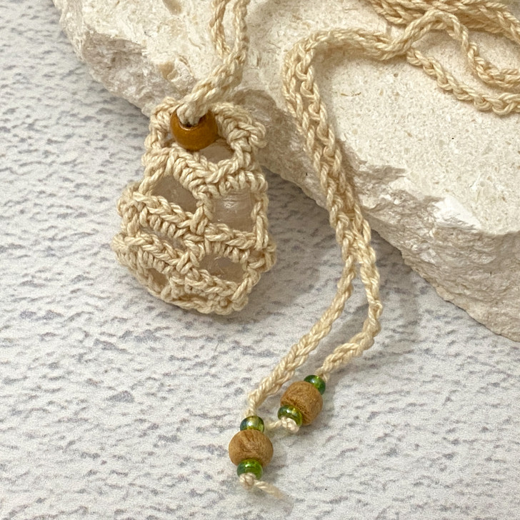 Crochet Crystal Keeper Necklace Pouch