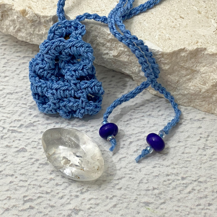 Crochet Crystal Keeper Necklace Pouch