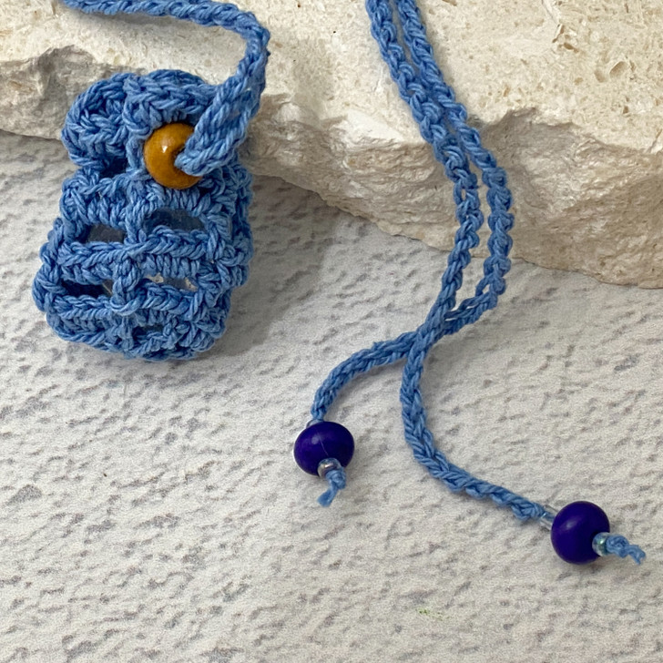 Crochet Crystal Keeper Necklace Pouch