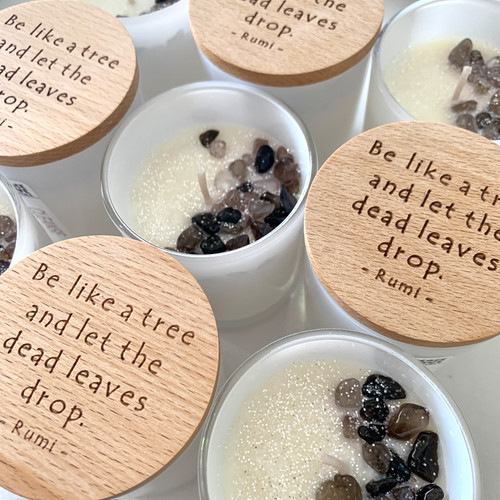 CLEANSE CRYSTAL CANDLE PEACE LOVE CRYSTALS