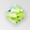 3mm MC Preciosa Bicone (Rondelle) Bead, Limecicle AB color