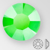 ss20 NEON GREEN - PRECIOSA MAXIMA Flat Back, 15 facets, foiled, small package
