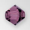3mm MC Preciosa Bicone (Rondelle) Bead, Amethyst AB color