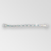 7.5 inch Crystal AB, Silver plated 1- row Connector, ss29, ss6.5, ss18 stones