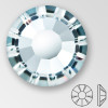 ss16 SILVER AQUAMARINE HOT FIX - PRECIOSA MAXIMA Flat Back, 15 facets, foiled