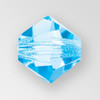 4mm MC Preciosa Bicone (Rondelle) Bead, Aqua AB color