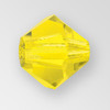 4mm MC Preciosa Bicone (Rondelle) Bead, Citrine color