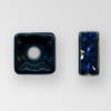8x8mm Rhinestone Squaredelle Tanzanite, Black Plated