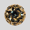 Crystal, Gold Plated 8mm Rhinestone Button, ss40
