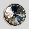 Crystal, Silver Plated 20mm Rivolli Button