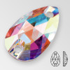 MC Sew On Pear in Crystal, Foiled, size 12x7mm