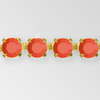 Rhinestone Chain, Machine Cut Coral, Raw ss12