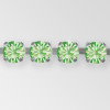 Rhinestone Chain, Machine Cut Peridot, Silver Plated ss12