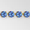 Rhinestone Chain, Machine Cut Sapphire, Raw ss6.5