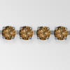 Rhinestone Chain, Machine Cut Smoke Topaz, Silver plated ss12