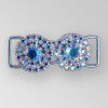 0.75 inch Round Rhinestone Closure, Crystal AB Silver, ss8.5, ss34