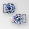 0.75 inch Round Rhinestone Closure, Crystal AB Silver, ss8.5, ss34