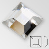 MC Flat Back Square HOT FIX in Crystal, 4x4mm, foiled