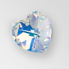 14mm Heart Pendant, unfoiled, Crystal color