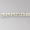 1-row ss19 Crystal, Alabaster Setting, Machine Cut Stretch Rhinestone Plastic Banding