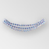 6.5 inch 3-row ss29 Crystal AB Silver Rhinestone Draped Connector