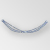 12 inch 3-row Crystal AB Silver Rhinestone Closure, ss18