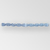 12 inch 6-row Braded Crystal Silver Rhinestone Closure, ss12