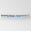 12 inch 6-row Braded Crystal Silver Rhinestone Closure, ss12