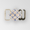 0.75 inch Crystal Gold Diamond Shape Rhinestone Swan Hook Connector, ss18