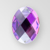 30x21mm Acrylic Oval Sew-On Stone, Vitrail Medium color
