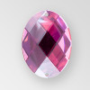 40x30mm Acrylic Oval Sew-On Stone, Rose color