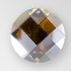 22mm Acrylic Round Sew-On Stone, Smoke Topaz color